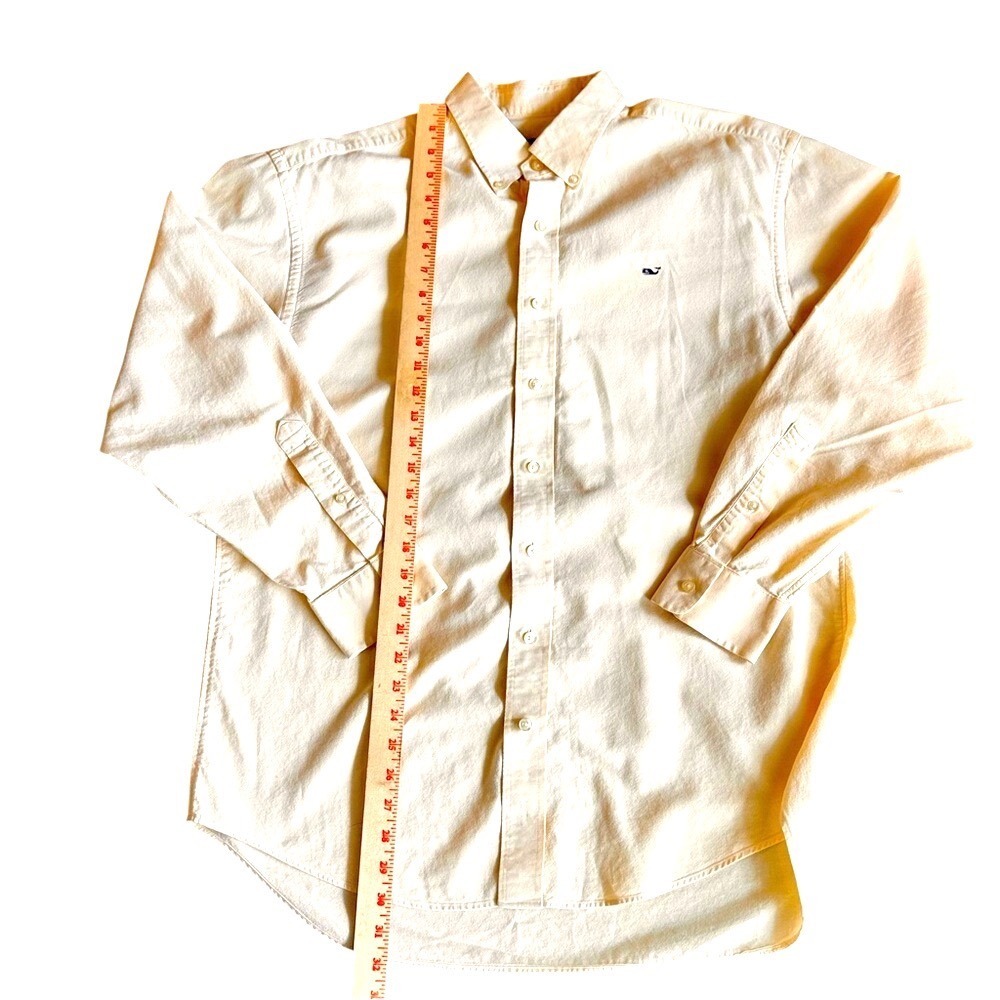 Vineyard‎ Vines Whale Shirt Mens Large Yellow Button Down Long Sleeve Cotton - Picture 4 of 9
